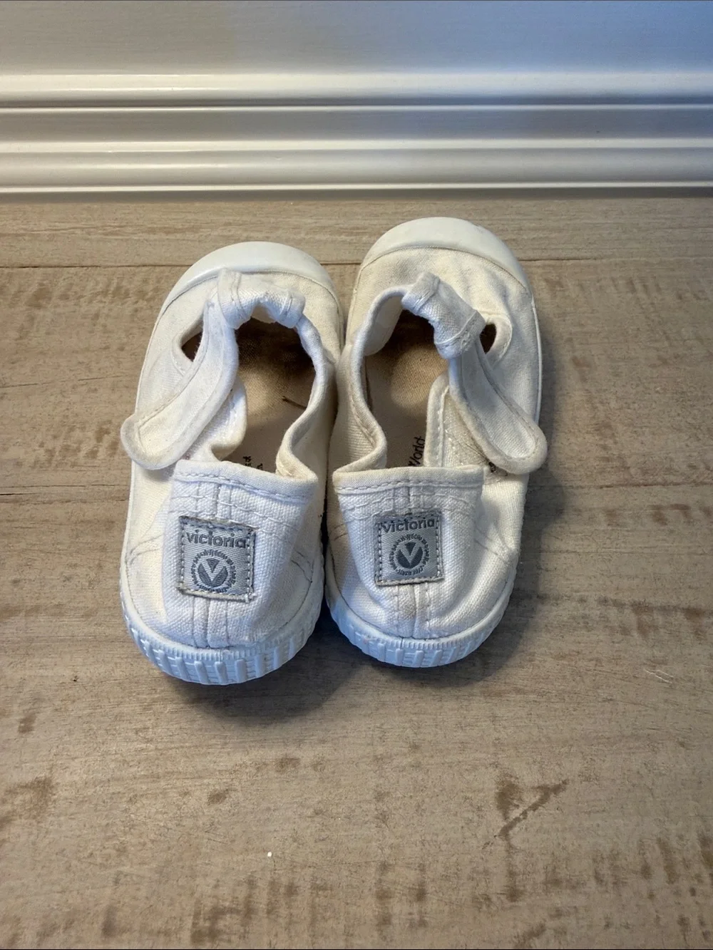 Toddler Cream Canvas Mary Jane with Hook-and-Loop Strap